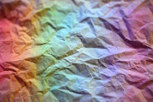 Close-Up Photo of a Rainbow Colored Paper