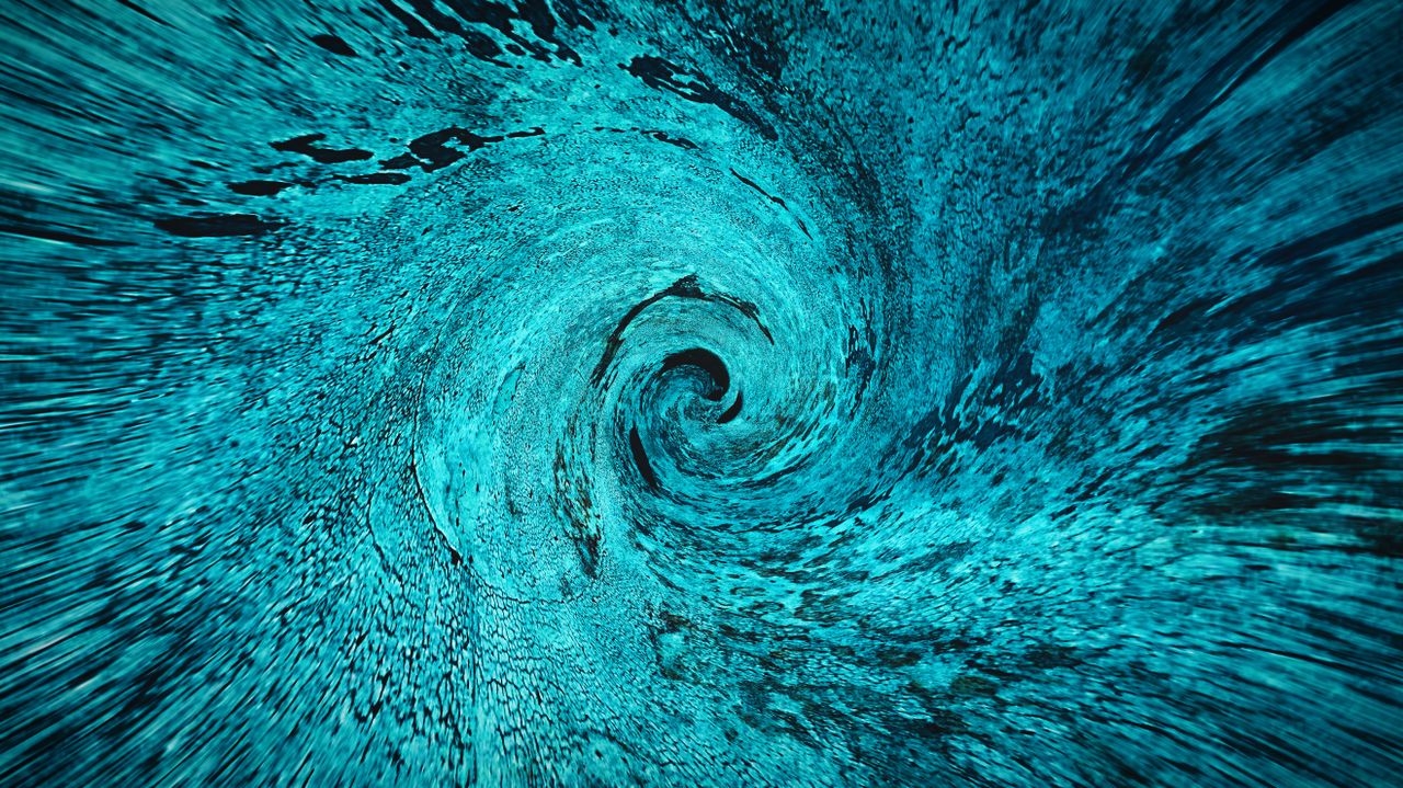 dynamic abstract turquoise swirl pattern perfect for modern design and