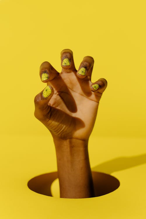 Free Close Up Photo of a Hand with Manicured Nails Stock Photo