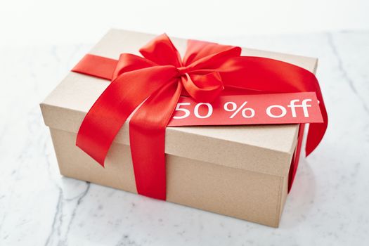 A Box With Red Ribbon 