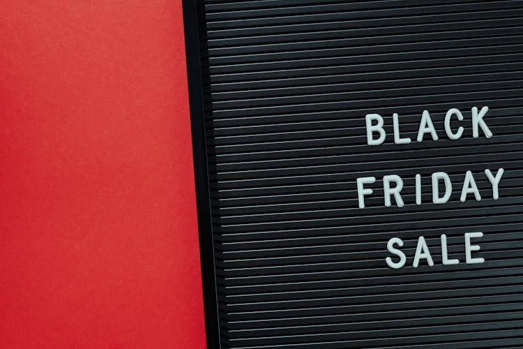 Black Friday Sale Text On Black Background