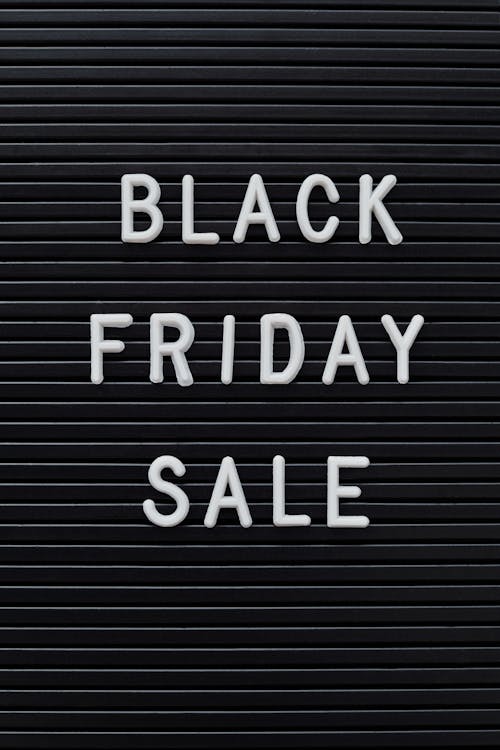 Black Friday Sale Text on Black Background