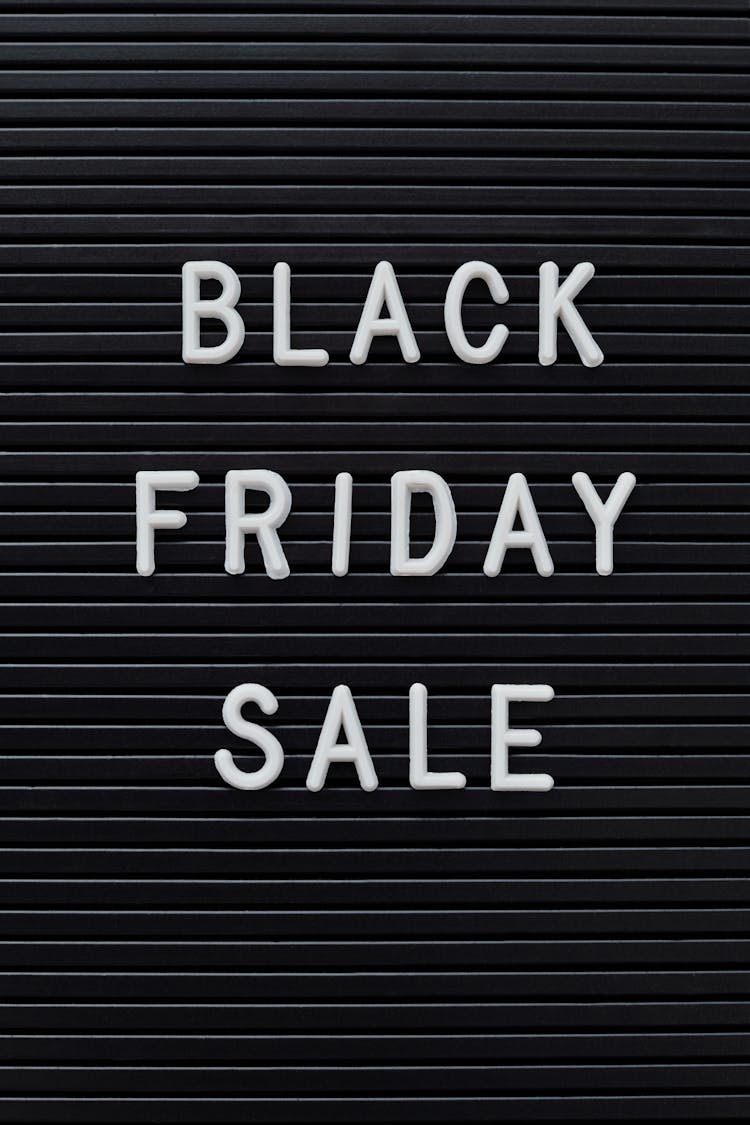 Black Friday Sale Text On Black Background