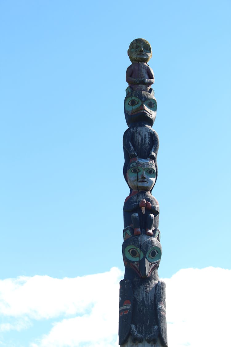 A Wooden Totem Pole