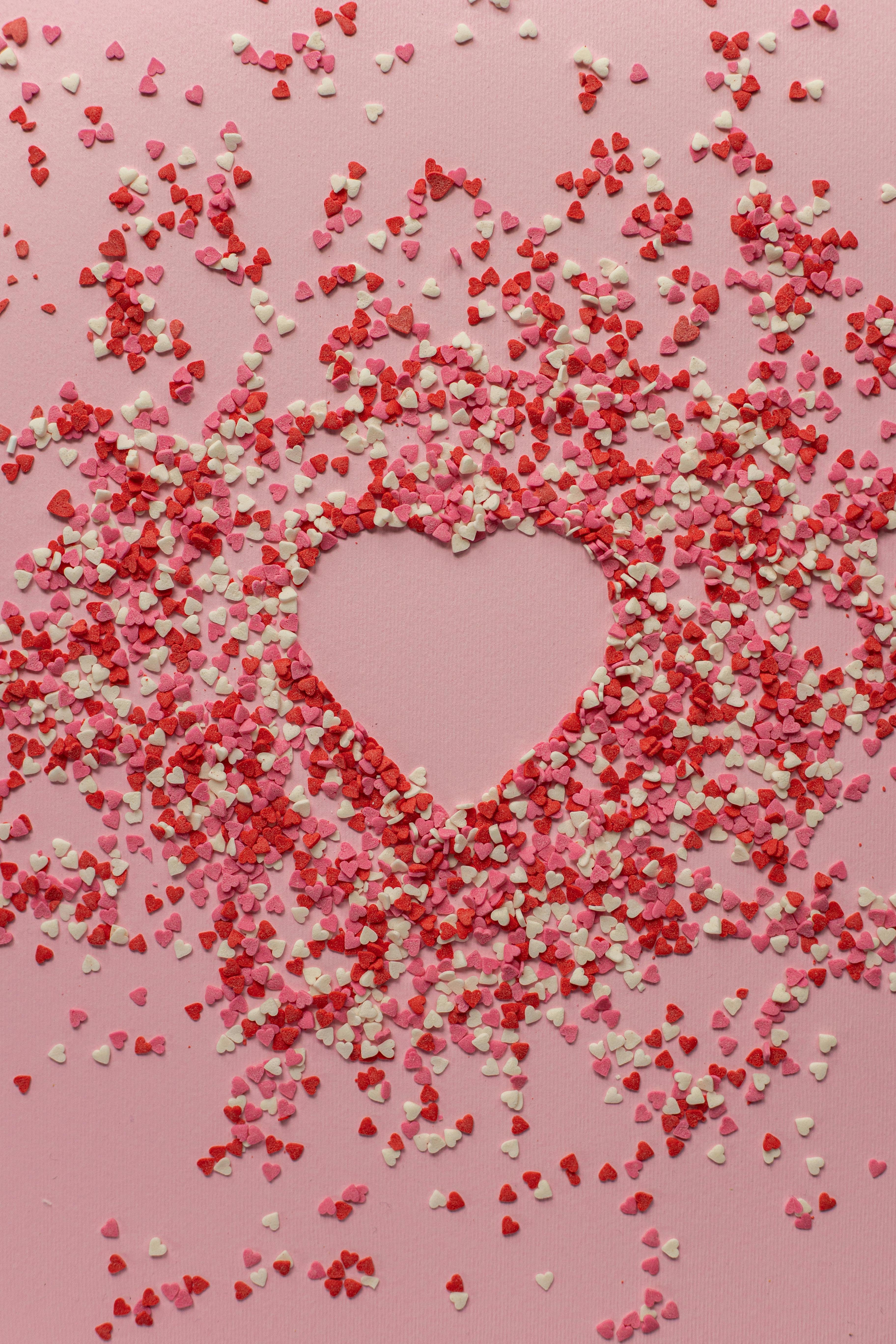 Pink cutout paper hearts Royalty Free Vector Image