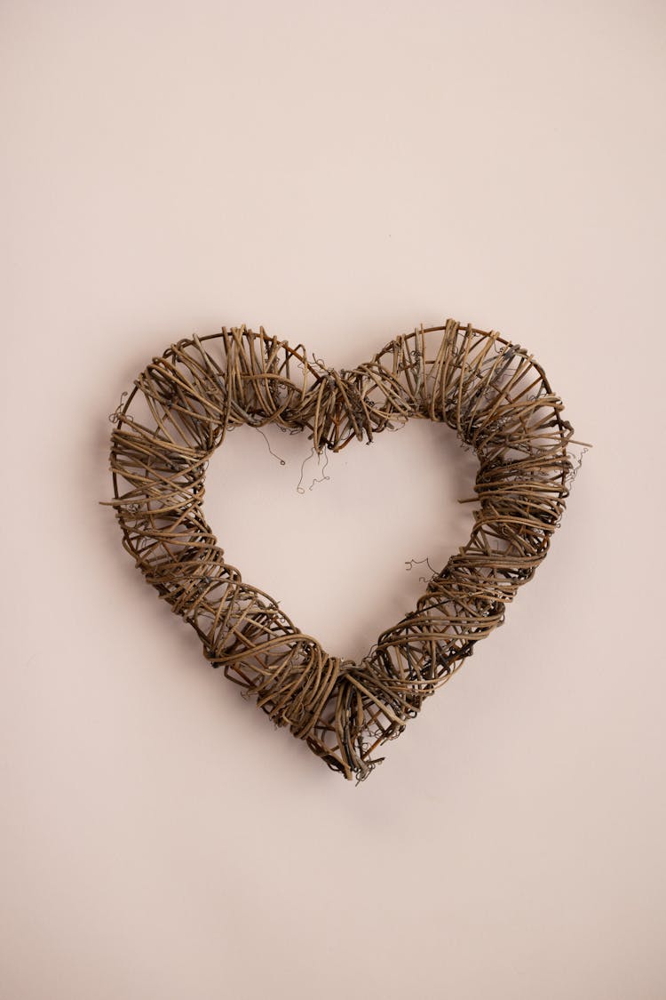 Linen Heart On Table In Studio