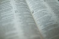 Close-Up Shot of an Open Bible