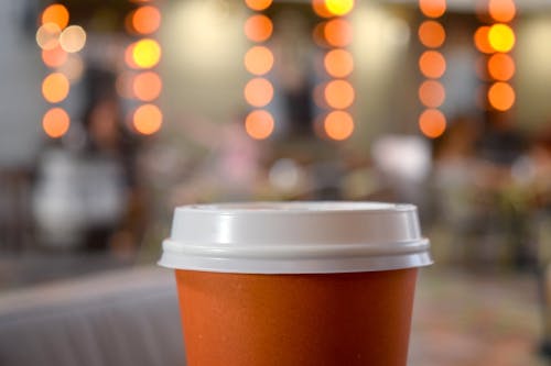 Free stock photo of coffee, cup, lights