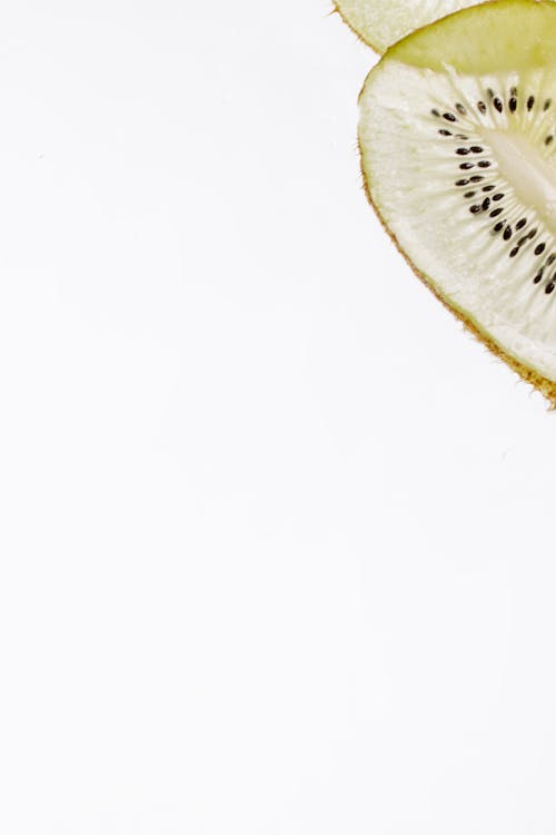 Sliced of Kiwi Fruit on White Background