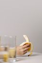 Banana Fruit Near Clear Drinking Glass