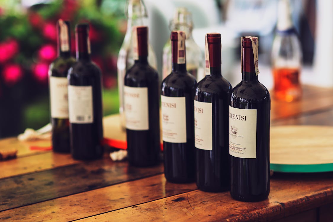 Free Bottle of wine Stock Photo