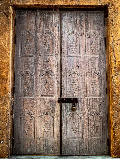 Free View of an Old Door Stock Photo