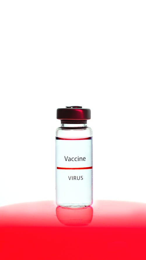 Free A Vaccine Vial on White Background Stock Photo