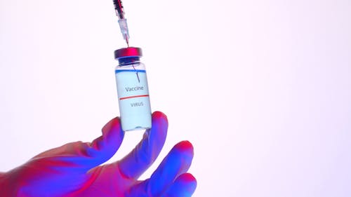Close-Up View of a Vaccine Vial