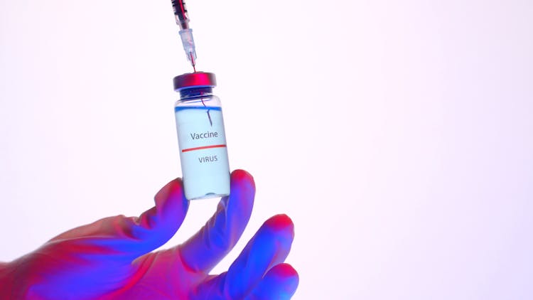 Close-Up View Of A Vaccine Vial