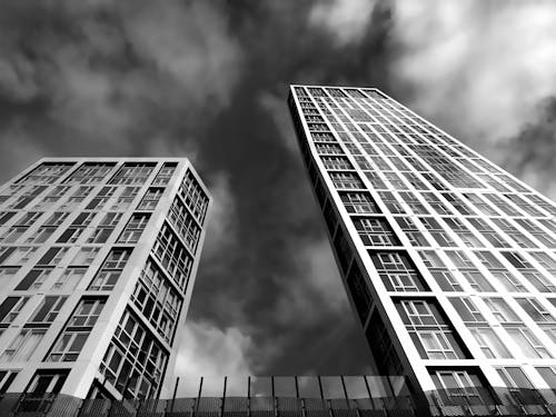 Fotografía En Escala De Grises Del Edificio