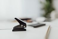A Black Paper Puncher on a Desk