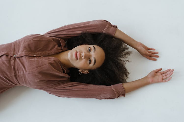 Woman Lying On The Floor