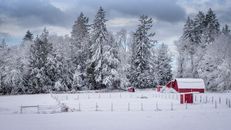 A Barn during Winter