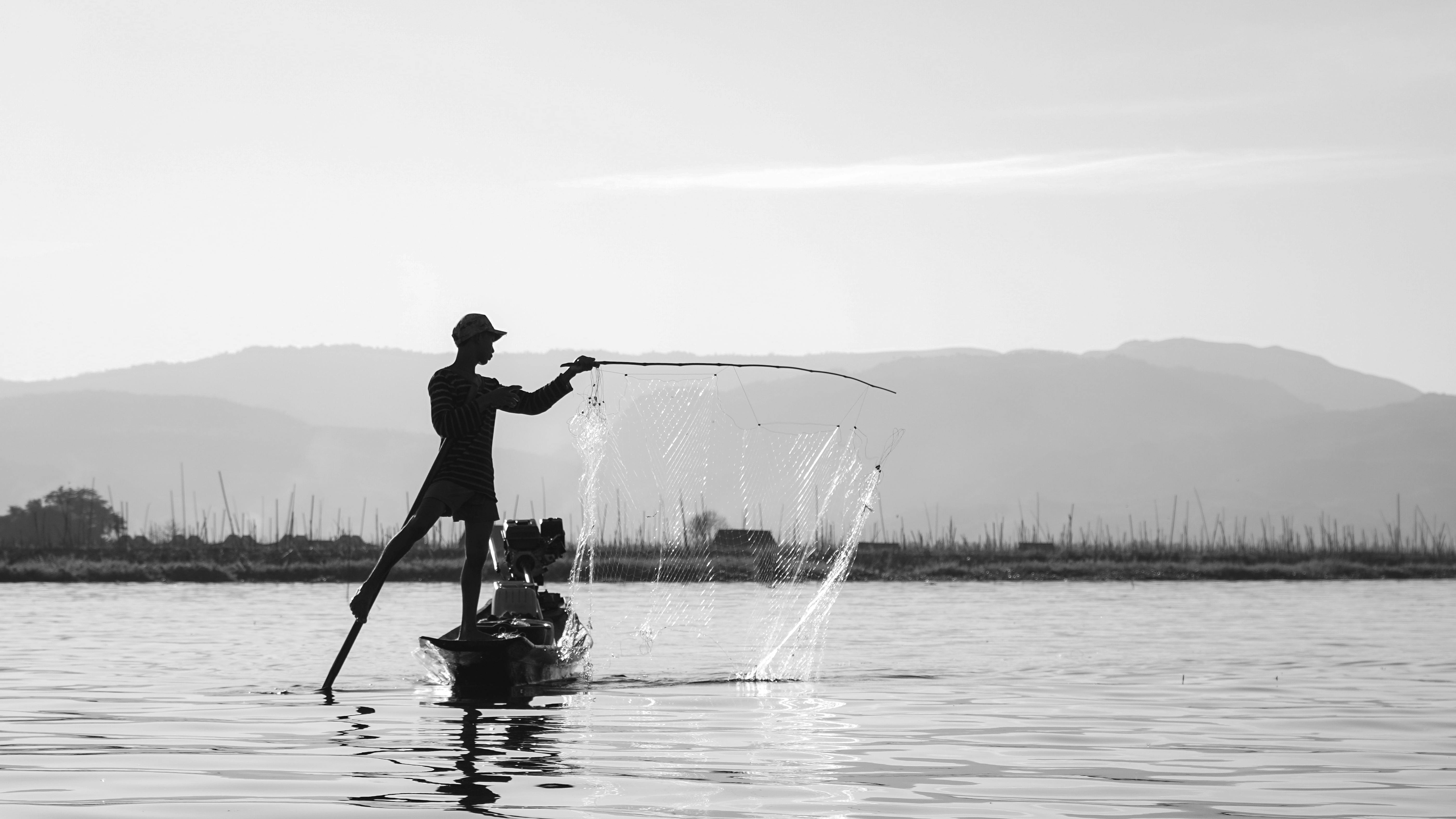 Indian Boys Fishing editorial photography. Image of landscape