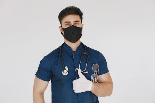 Kostenloses Stock Foto zu gesichtsmaske, in ordnung, latex handschuhe