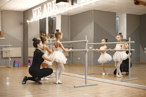 Free Kids Having Ballet Classes Stock Photo