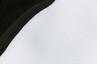 River bank covered with snow