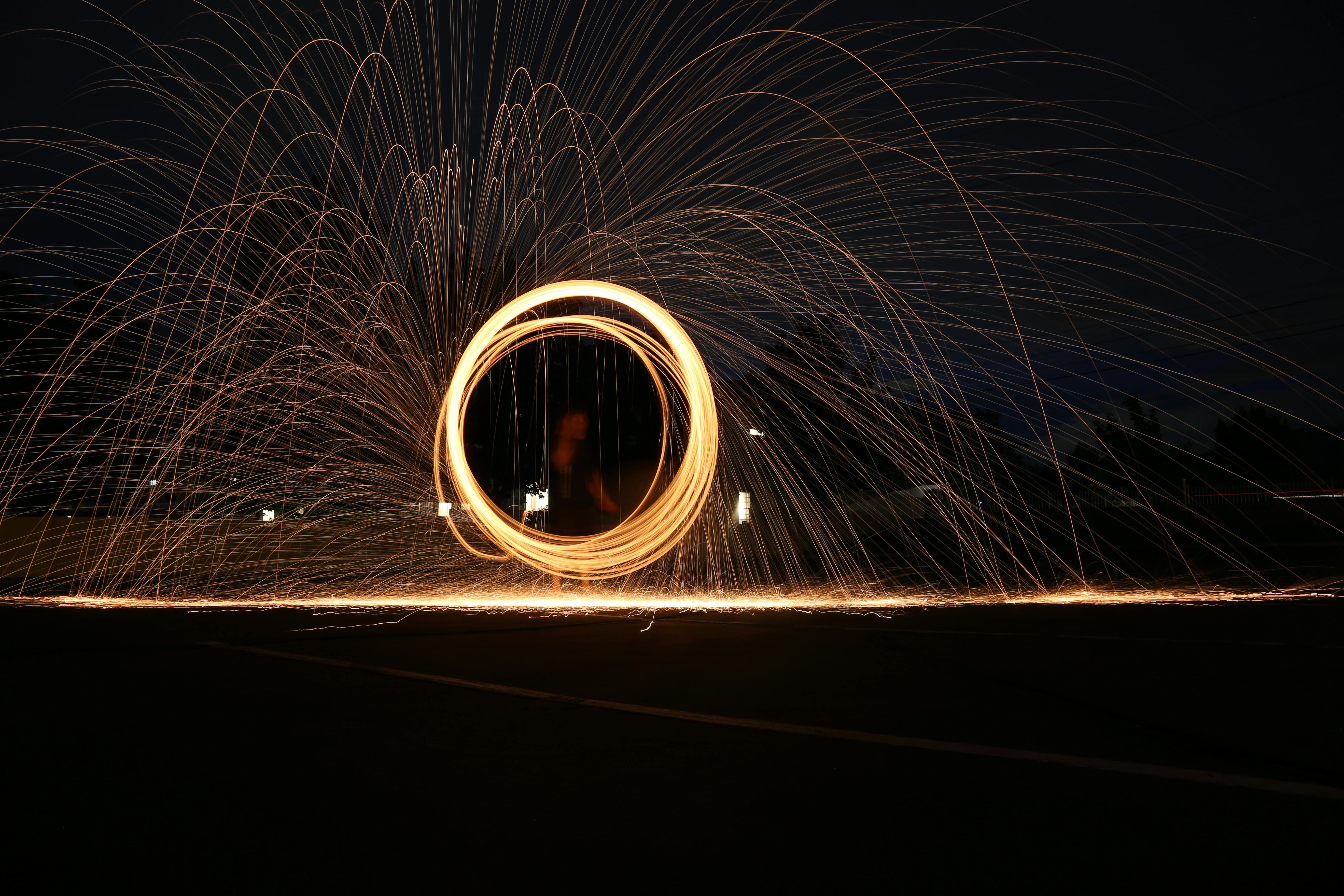 Free stock photo of fire, light, light painting