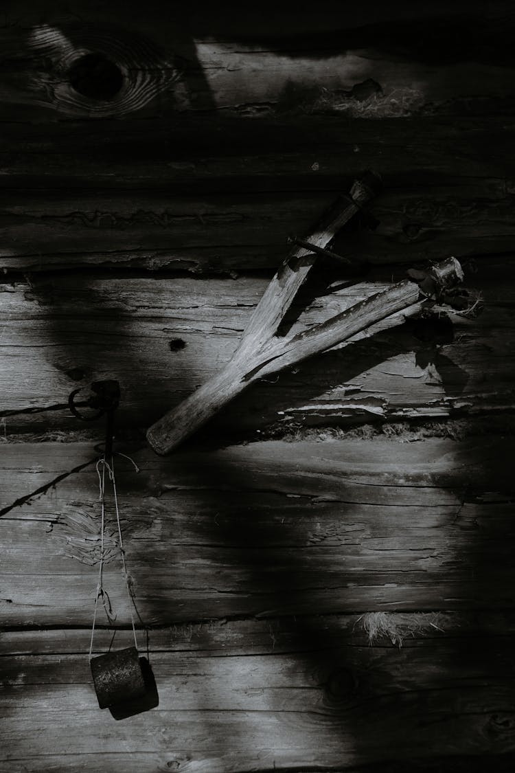 Wooden Tool Hanging On Wall