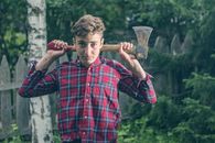 Man Holding an Axe