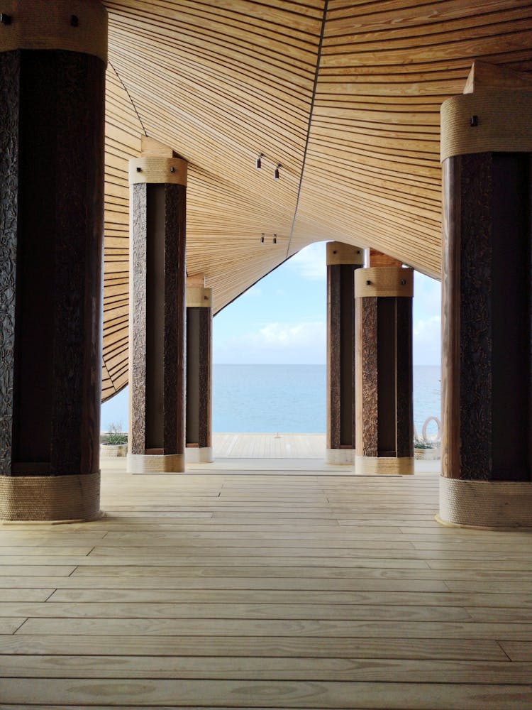 Modern Architecture Elements On Beach