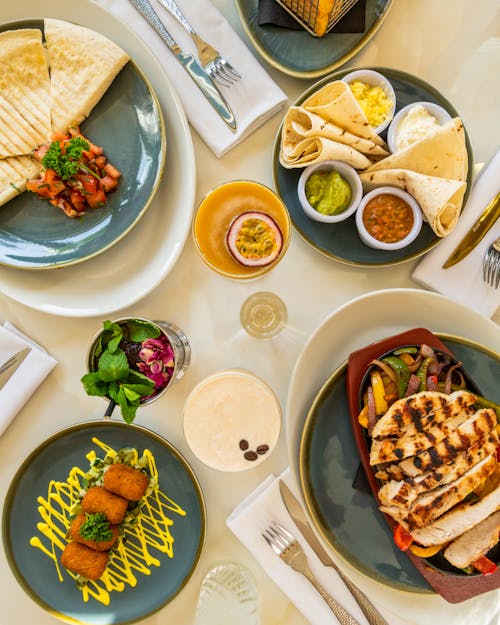 Variety of Delicious Dishes on the Table 