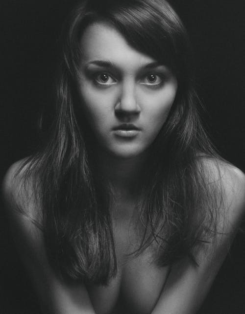 Grayscale Photo of Naked Woman 