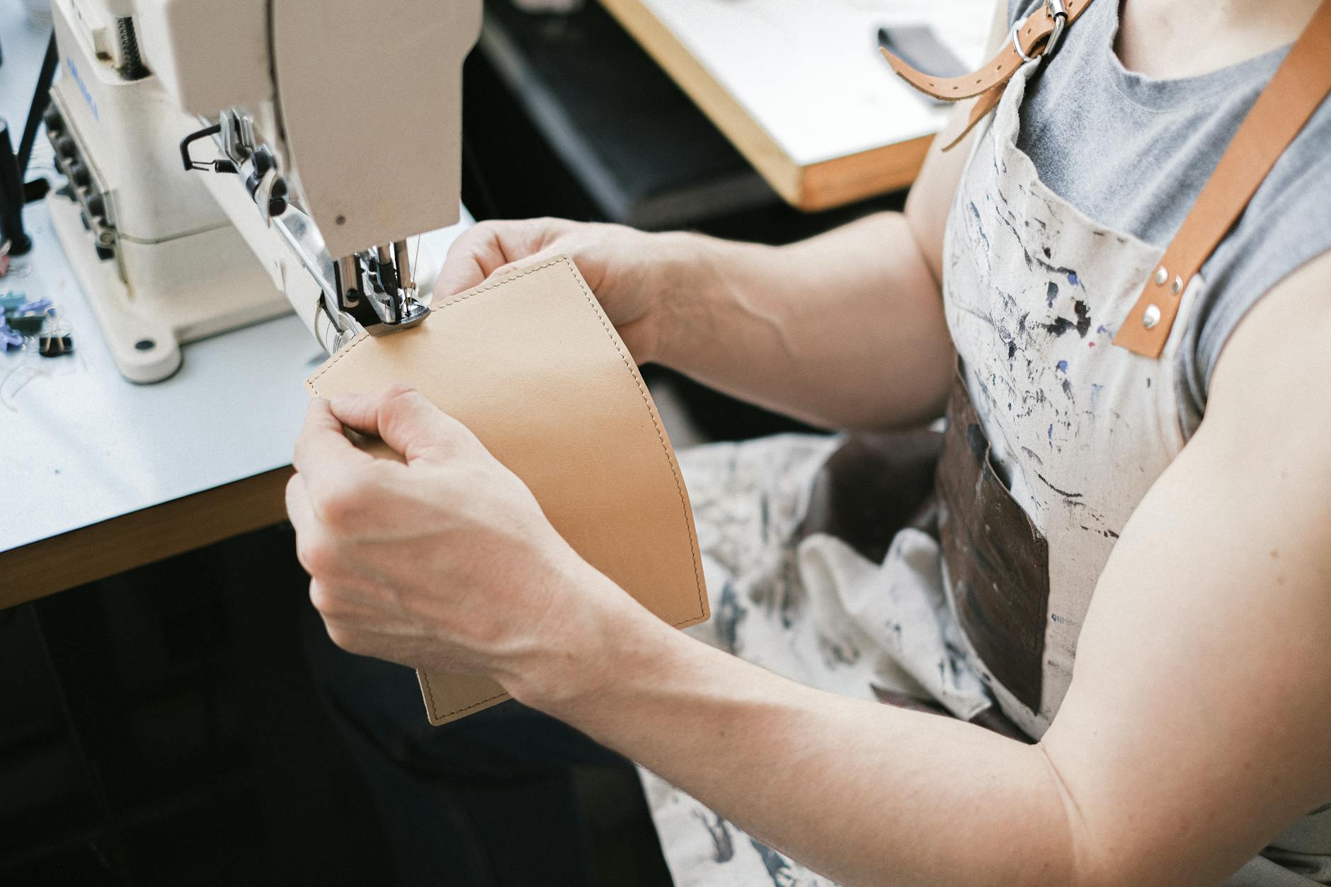 Industrial sewing station