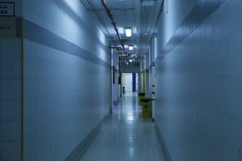 White Tiled Hallway
