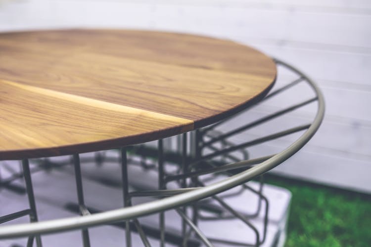 Wood And Metal Table