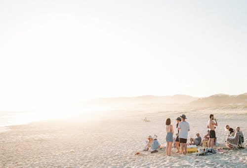 People on Sitting on the Beach