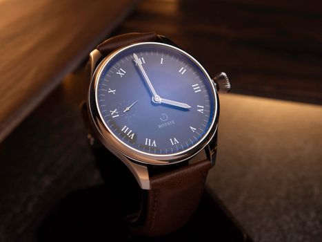 Close Up Shot of an Elegant Analog Wristwatch