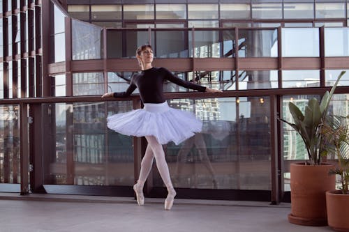 A Ballerina Standing on Her Toes