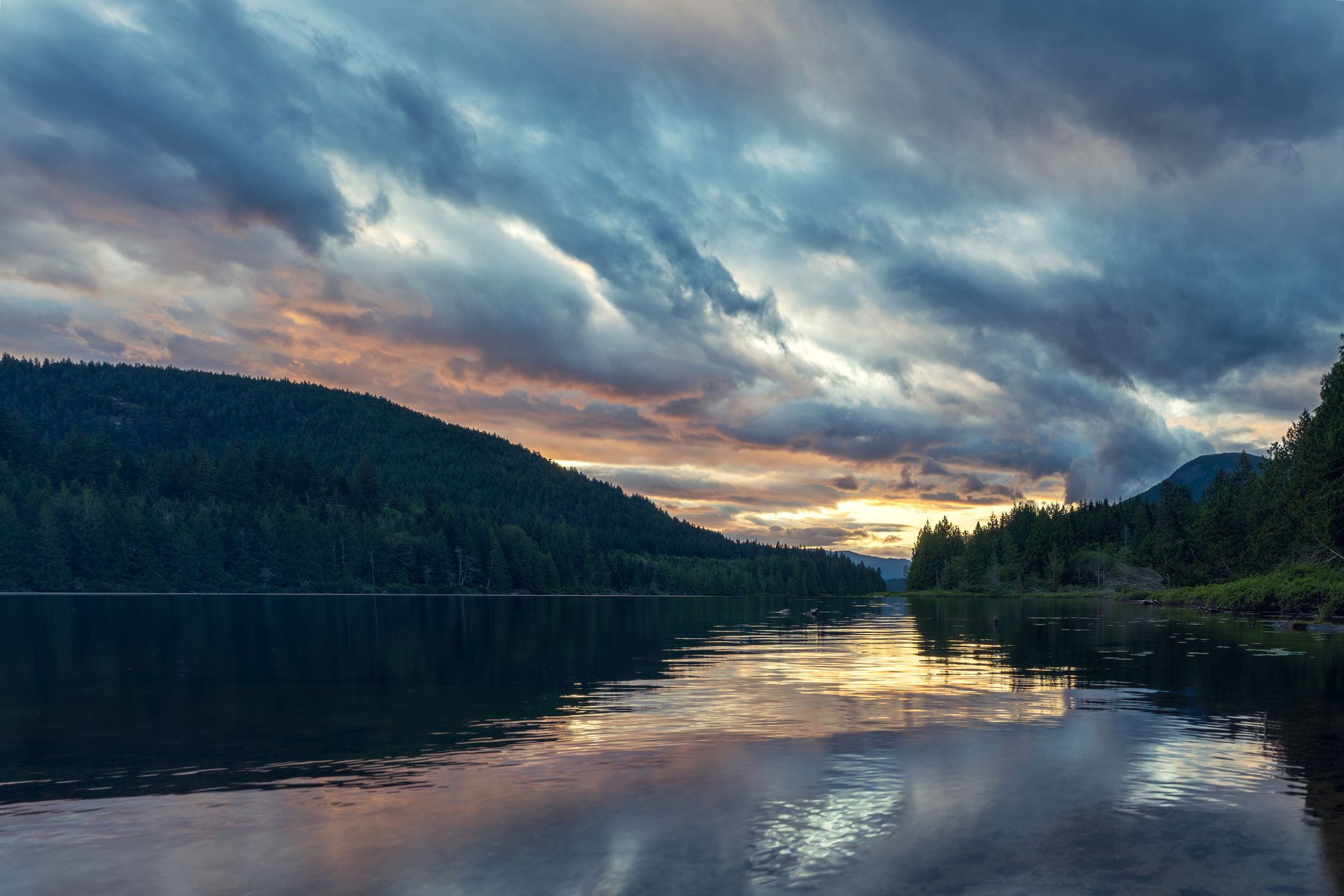 A Beautiful River Under the Cloudy Sky · Free Stock Photo