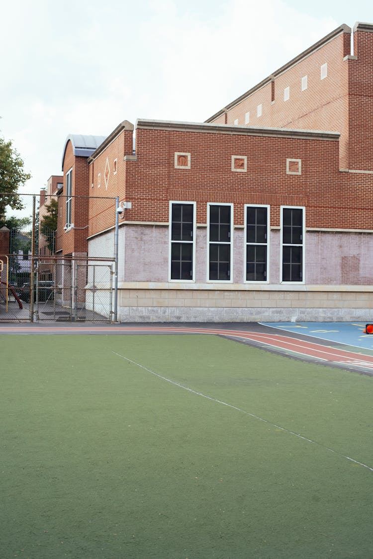 Exterior Of School Building In Daytime