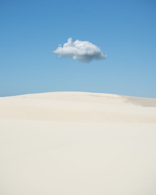 White Sand Under Blue Sky