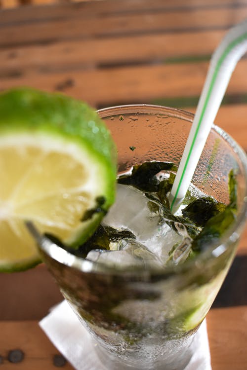 Close Up Shot of Cold Drink in Drinking Glass