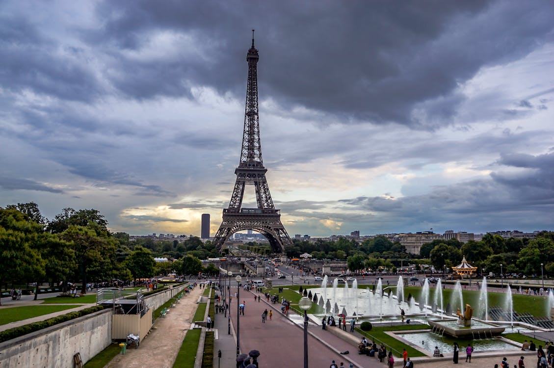 Free Eiffel Tower During Cloudy Day Stock Photo