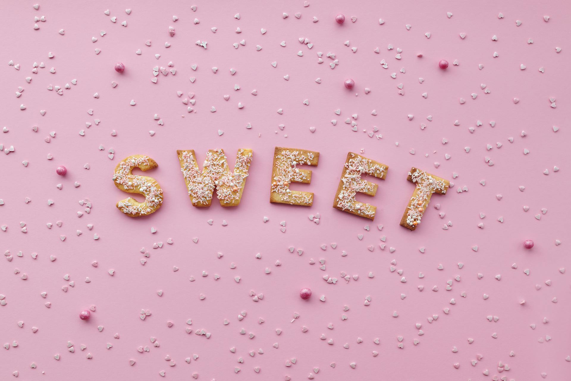 Flat Lay of Letter Shaped Cookies