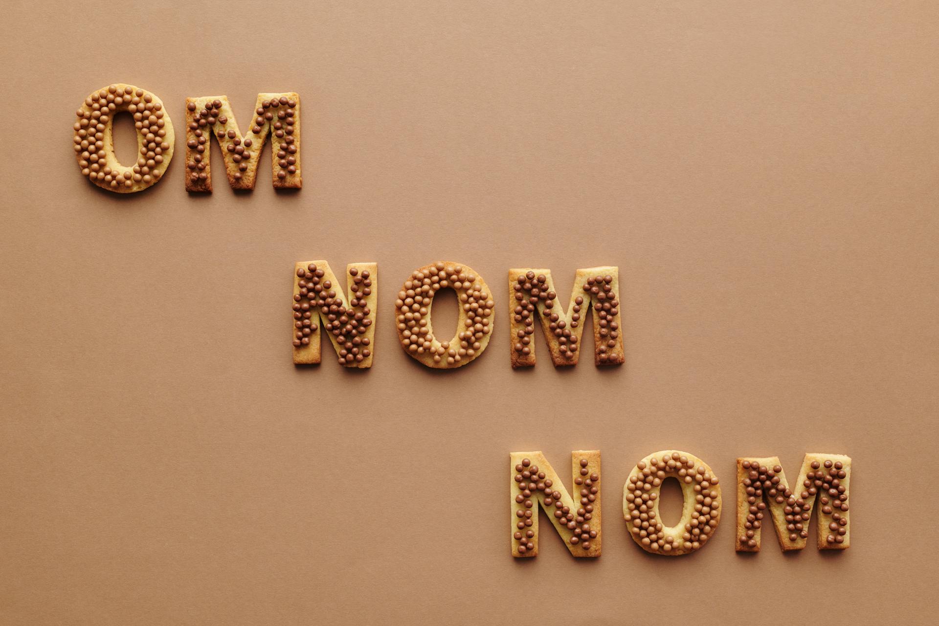 Flat Lay of Letter Shaped Cookies