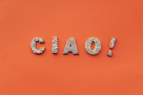 Immagine gratuita di alfabeto, biscotti, ciao!