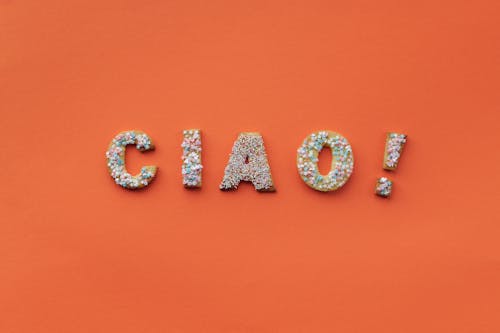 Free Flat Lay of Letter Shaped Cookies Stock Photo