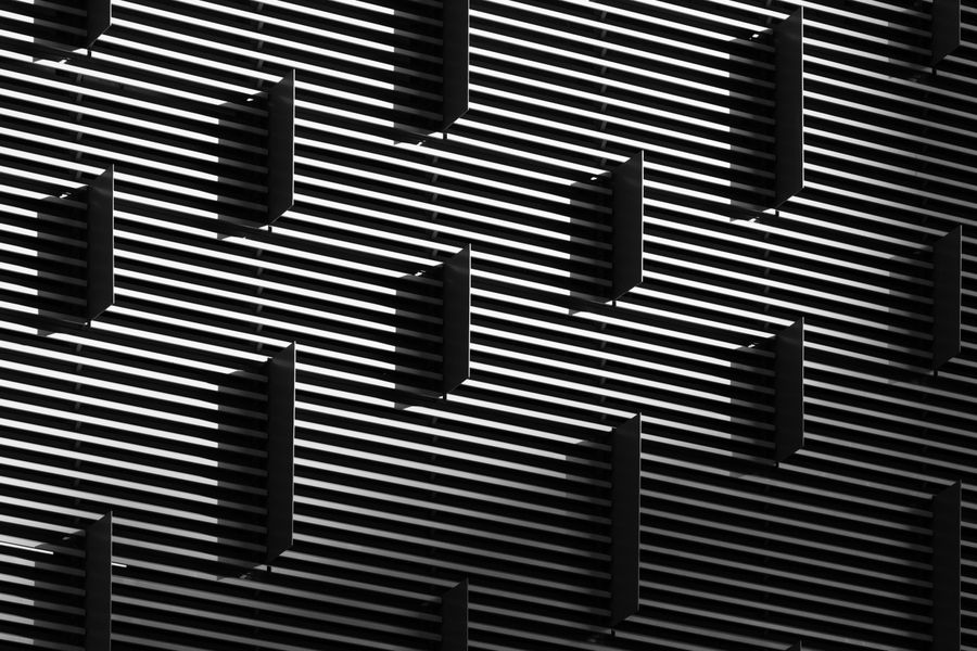 High contrast modern facade lines