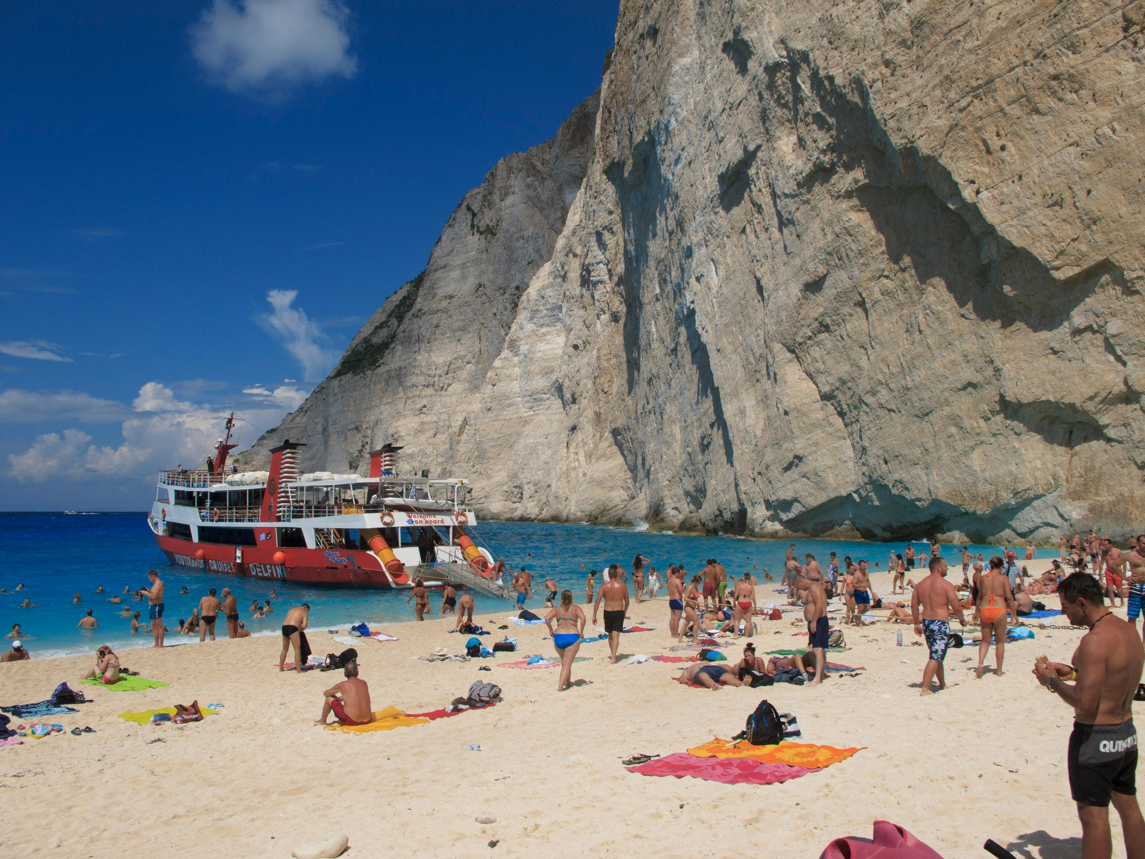 Free stock photo of beach, crowded, greece